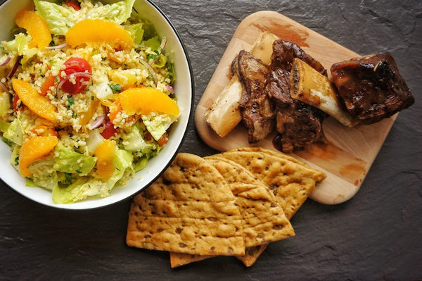 Beef Short Ribs with a Bulgur Wheat and Orange Salad