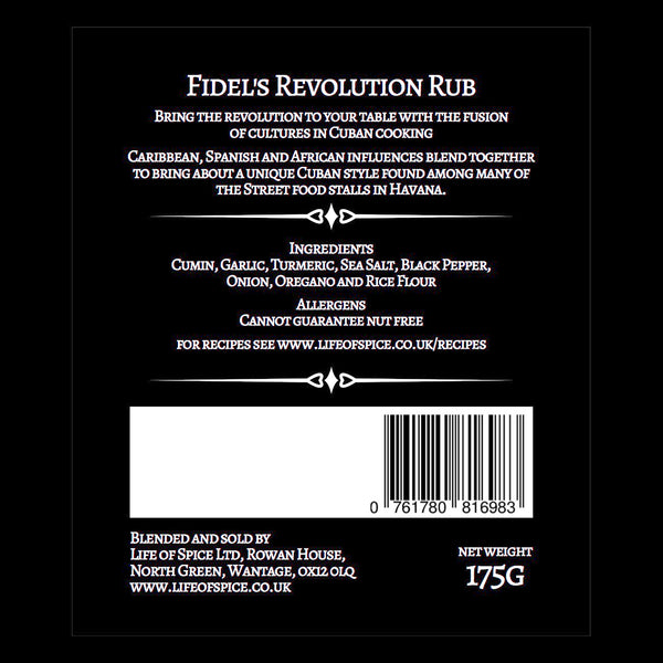 Fidel's Revolution Rub (175g Pouch)