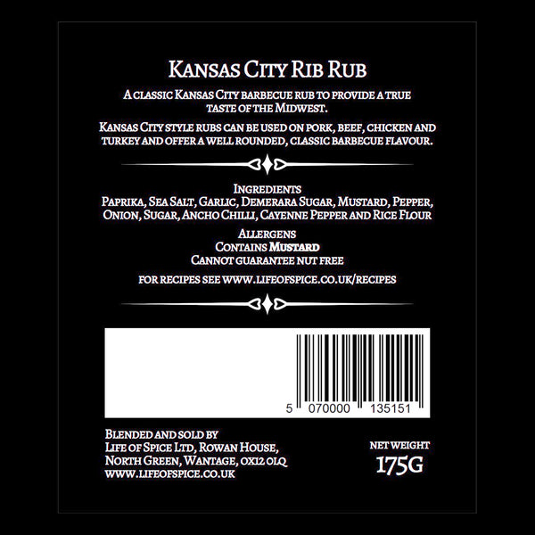 Kansas City Rib Rub (175g Pouch)
